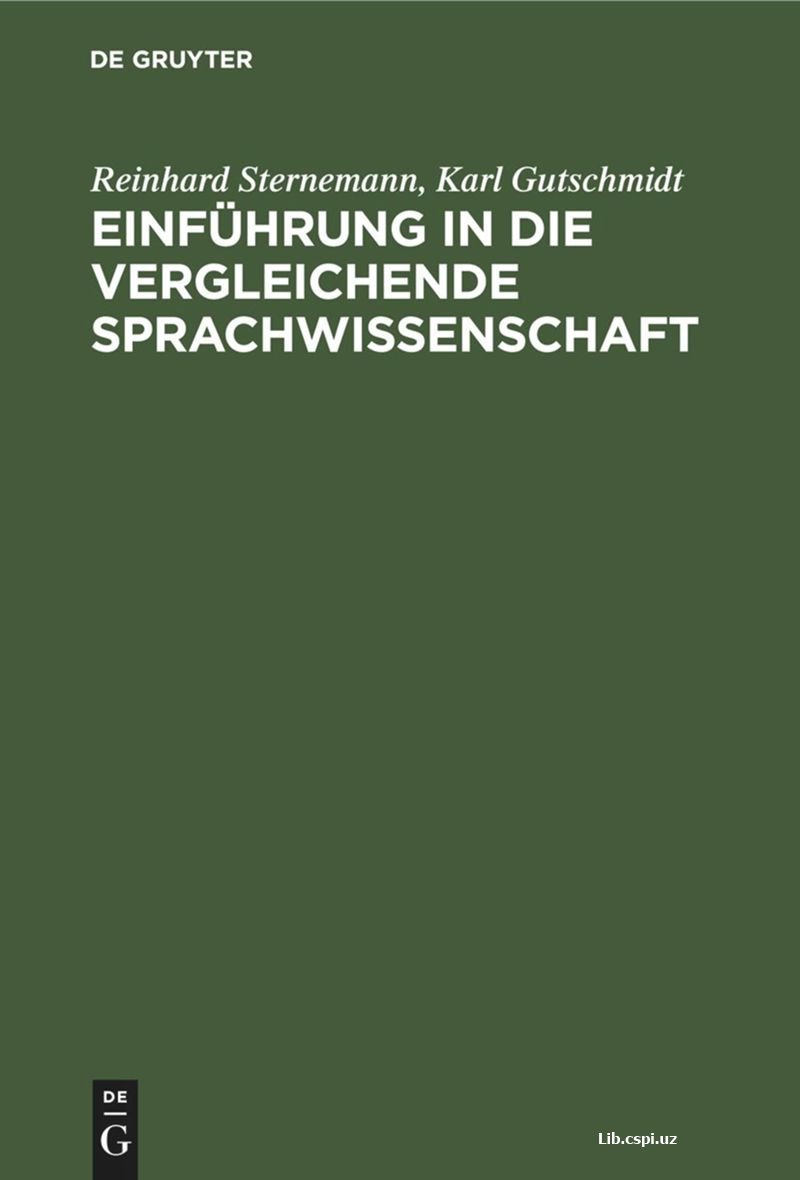 Einführung in die vergleichende Sprachwissenschaft