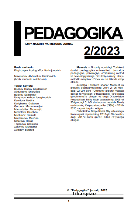 Boshlang`ich ta'lim jarayonida