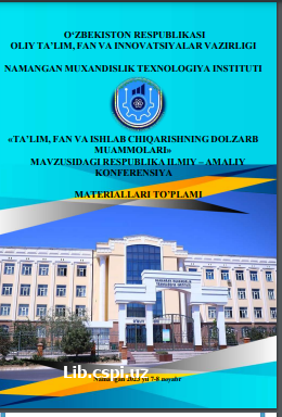 ZAMONAVIY DUNYODA ANALITIK KIMYONING MUAMMOLARI VA ISTIQBOLLARI